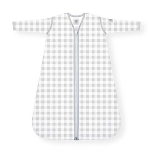 Gray 90CMS Mod. Vichy Printed Zipper Closure Toddler <b>Sleeping</b> <b>Bag</b> for Winter Season Soft and Cozy - Product Image 1