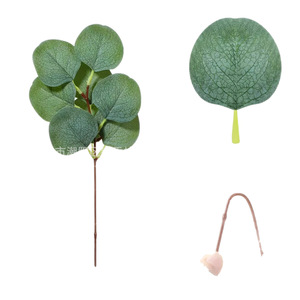 Artificial Eucalyptus Leaves Cross-Border Flower Arrangement Table Decoration Single Branch with Fruit Artificial Eucalyptus - Product Image 5