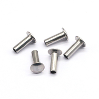 Rivets semi-tubulaires en acier inoxydable à tête ronde 2mm 3mm, taille mini, finition brillante pour l'assemblage d'appareils électroniques