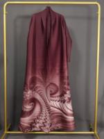 2025 usine directe élégant ouvert boutonnage Robe à manches longues imprimé fleuri Abaya Miyake plissé grande taille robe pour femmes musulmanes