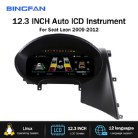 Tableau de bord LCD de voiture, compteur de vitesse automatique, système Linux, Carplay, cluster numérique pour Volkswagen VW Seat Leon 2009-2012, panneau d'instruments