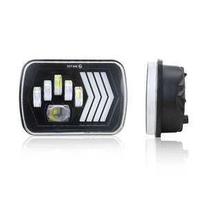 Phare LED H4 7 pouces 100W 6000K 6000 Lumens, étanche IP67, montage universel, phare carré pour voiture - Product Image 1