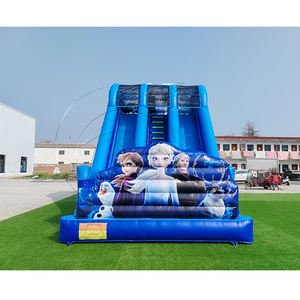 Vente flash - Château gonflable avec toboggan bleu, toboggan géant gonflable commercial pour parc d'attractions intérieur et extérieur - Product Image 3