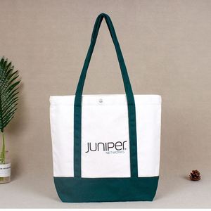 Wholesale Custom Tote Bag Canvasa Large <b>Canvas</b> Tote Bag With Button Cotton Blank Women's Tote Bags With Custom Printed Logo - Product Image 5
