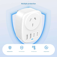 Adaptateur de charge universel pour téléphone portable 18W, norme australienne, prise de voyage multifonctionnelle 2U2C
