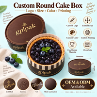 Boîte cadeau ronde en carton rigide avec couvercle, emballage de luxe en tube de papier cylindrique pour les bonbons, avec logo personnalisé