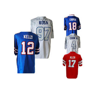 2026 Yeni Üst Düzey Dikişli Amerikan Futbolu Formaları 17 Josh Allen 4 James Cook 0 Keon Coleman 86 Kincaid 97 Bosa 10 Shakir - Product Image 6