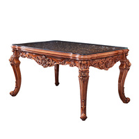 Ensemble de table et de chaises de salle à manger de style européen d'inspiration antique, meubles de salle à manger classiques de luxe en bois massif pour toute la maison