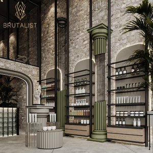 Vitrine en bois de présentation de pharmacie pour le support de magasin médical de conception intérieure - Product Image 2