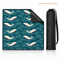 Tapis de Mahjong Whale Wave sans règles, 31,5x31,5 pouces, tapis pour tuiles de Mahjong, nappe de jeu de cartes, tapis de poker, tapis de jeu de Mahjong