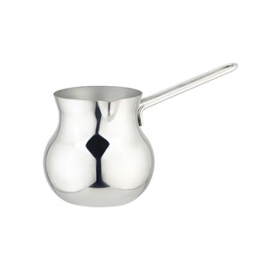 Moderno in acciaio inox caffettiera turca con manico lungo e coperchio fornello caffè, latte, tè, cioccolata calda deliziosa bevanda quotidiana - Product Image 2