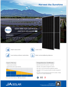 Si Panel <span class=keywords><strong>solar</strong></span> 400 W 410W 420W 450W Perc Mono Cada potencia 400 Wp Paneles solares Subvenciones para empresas - Product Image 2