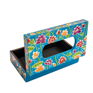 AZ ENTERPRISES Boîte à mouchoirs décorative en MDF imprimé Meena, support en bois écologique pour mouchoirs, distributeur de mouchoirs de table - Product Image 1