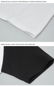 เสื้อยืดแขนสั้นผู้ชาย คอตตอน 100% 260GSM ปักลายและพิมพ์ลายกราฟิกดอกไม้ แบบขายส่ง แขนเสื้อตัดกันได้ - Product Image 4