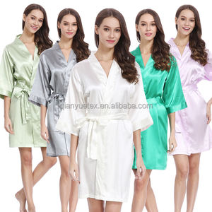 Peignoir en Satin de Haute Qualité pour Femmes, Robes de Demoiselle d'Honneur en Soie, Robe de Mariage du Matin, Peignoir de Spa pour Adulte, Robe de Soirée pour Mariée et Demoiselle d'Honneur, Vente en Gros - Product Image 2