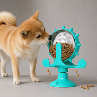 YAOYUE Nouveauté Jouet Distributeur Lent de Friandises pour Chat avec Base à Ventouse, Enrichissement Interactif, Matériaux ABS + PC