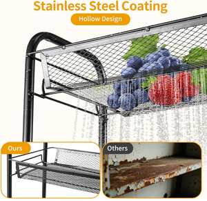 Carrello da <span class=keywords><strong>Cucina</strong></span> in Metallo a 4 Ripiani con Ruote, Mobile Moderno con Ampio Cassetto, Armadietto Multifunzionale per <span class=keywords><strong>Cucina</strong></span> e Soggiorno - Product Image 5