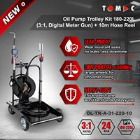 TOMAC 3:1 Pnömatik Yağ Pompası Arabası Seti (180-220L Variller için) 10M Hortum Makarası ve Dijital Ölçer Tabancası ile Otomotiv Aletleri