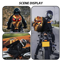Sac de moto avec écran LED Sac à dos lumineux pour chevalier avec yeux dynamiques Sac à dos pour cavaliers Sac à coque rigide pour casque