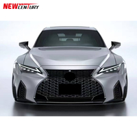 Modifié avec des lèvres avant et arrière en fibre de carbone, des jupes latérales et un aileron arrière pour la Lexus IS350 2021-2025