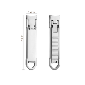 Vente en gros 1 pièce Coupe-ongles ultra-mince pliable portable de voyage, ciseaux coupe-ongles porte-clés en acier inoxydable pour manucure - Product Image 6