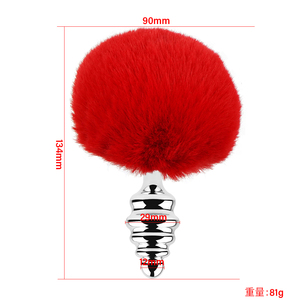 DongKai Best seller <span class=keywords><strong>Amazon</strong></span> Adult Rainbow Tail para juego anal, accesorio de disfraz de juego de rol en forma de cola de zorro, juguete sexual Bdsm tapón anal - Product Image 3