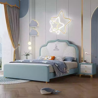 Lit mural moderne de luxe pliable pour chambre d'enfant, ensemble de meubles en bois, lit mezzanine princesse et prince, cadre de lit en métal pleine hauteur, taille Queen
