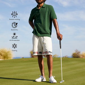 Polo de golf de haute qualité pour hommes Impression par transfert thermique à séchage rapide, respirant et léger Logo - Product Image 2
