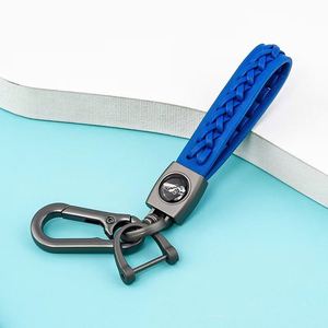 Factory <b>Customized</b> Wholesale Leather Car logo Carving Metal Woven <b>Key</b> Chain Pendant Accessories Metal Keychain <b>Key</b> <b>Ring</b> - Product Image 6