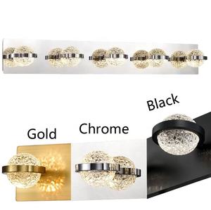 Clear Galls Ball LED barre de vanité de bain support mural humide 5-lumière 25 Watts Chrome LED <span class=keywords><strong>lampe</strong></span> murale de vanité de bain - Product Image 5