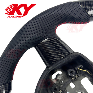 พวงมาลัยหนังคาร์บอนไฟเบอร์สำหรับรถฟอร์ด โฟกัส MK2 RS ST ECOnetic RS500 ปี 2008-2011 - Product Image 2