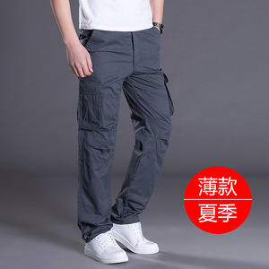 Summer Men's Cargo Pants Straight Oversize Cotton Casual Wear Versatile <b>Trousers</b> for Male Work Pants for Men - Product Image 6