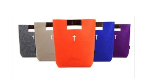 Chất Lượng Cao Nylon Cảm Thấy Vải Của Phụ Nữ Túi Xách Công Suất Lớn Trường Du Lịch Phong Cách Bãi Biển Biểu Tượng Tùy Chỉnh Chữ Thập In Kinh Thánh Kitô Giáo - Product Image 4