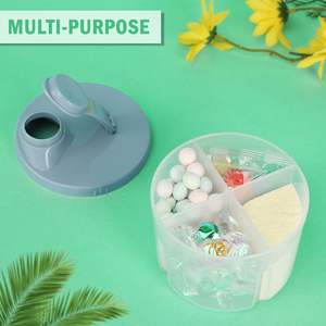 Dispensador de fórmula para bebés con 4 compartimentos giratorios sin derrames, contenedor de aperitivos para leche en polvo para bebés - Product Image 5