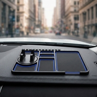 Tapis de rangement universel pour tableau de bord de voiture, support antidérapant, support de téléphone rotatif, plaque de stationnement temporaire, lots en gros