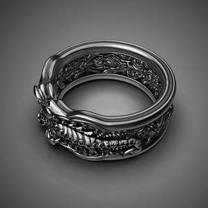 Scorpion Shaped Open <b>Ring</b> Black Gold Punk Jewelry Unisex Fashion <b>Ring</b> Gift Insect Animal Zodiac Design CY641 - Product Image 3