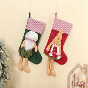 Exquisite 2pc Christmas <b>Stocking</b> Set Large Gift <b>Holders</b> for Family Holiday Surprise Fireplace Decor - Product Image 1