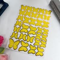 32 autocollants papillons pour gâteaux, décorations pour gâteaux, fournitures de décoration pour anniversaire, mariage, baby shower, pâtisserie