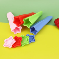 Moule à sucettes étoile durable de vente chaude transfrontalière Silicone avec couvercle capacité de 30ml ménage bricolage moule à crème glacée à la main