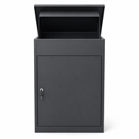 Boîte de rangement extérieure antivol noire, populaire, coupe-vent, sur pied, pour colis, vente en gros