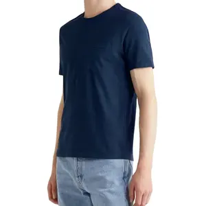 Mens T-shirt Nhà Sản Xuất Tùy Chỉnh Pocket Nhiều Màu Tee Áo Sơ Mi Cotton T Shirt Với Pocket Hỗ Trợ Tên Công Ty Thêu