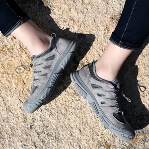 Zapatos para caminar en el agua para hombre, zapatos de pesca transpirables y antideslizantes para exteriores, sandalias de playa de malla, transpirables y antideslizantes - Product Image 3