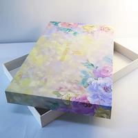 Papier d'art rigide de 2mm d'épaisseur, estampage à chaud, ensemble de draps de lit de quatre pièces, boîtes d'emballage en carton personnalisable