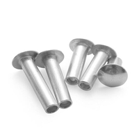 4mm 5mm Acier inoxydable SS SUS AISI ANSI 304 316 316L A2 A4 70 80 Finition polie lisse Tête de botte Rivet semi tubulaire GB873