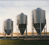Nuovo stato Silo in acciaio per allevamento di pollame pollo e porcellino mangime attrezzature per la zootecnia