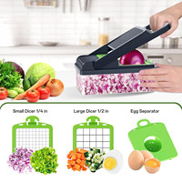 TOALLWIN Nieuw Product Keuken Gadgets Multifunctionele Voedselhakker Ui Mandoline Snijder Groentesnijder Handmatig 12 in 1 Groentehakker