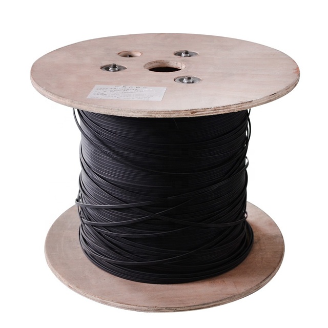 GJYXFCH Single Mode PE Fibra Outdoor Cable 1 Core Fiber Optic LSZH PVC 5m 1KM 2KM 657A1 Black OEM Ftth Drop Cable Per Drum