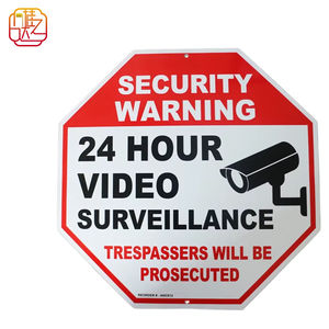 Panneau d'avertissement de sécurité octogonal - Avertissement : Les trespassants seront poursuivis - Panneau pour la maison et les entreprises - Product Image 6