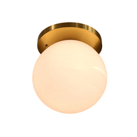 Plafonnier rond en verre pour intérieur, douille E14, 110 à 220V, pour éclairage résidentiel