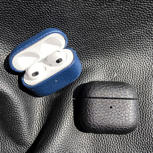 Logo personnalisé en cuir véritable chargement de batterie écouteurs sans fil housse de protection pour <span class=keywords><strong>AirPods</strong></span> pro pour iPhone PU grain de galets - Product Image 3